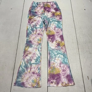 Multi-Colored Tie-Dye High-Waisted Flare Leggings Girls Size 13Y NEW - Picture 1 of 6