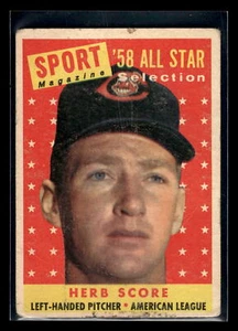 1958 Topps #495 Herb Score VG-EX+ Cleveland Indians - Picture 1 of 2