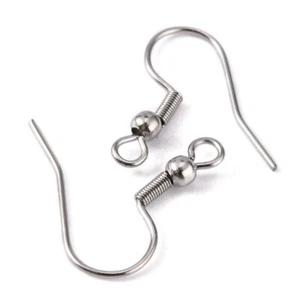 10 pares de aretes de anzuelo de acero inoxidable Pendientes 20×20.5mm DIY Crafting - Imagen 1 de 3
