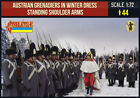 Strelets 1/72 Austrian Grenadiers Winter Dress Standing Shoulder Arms Napoleonic