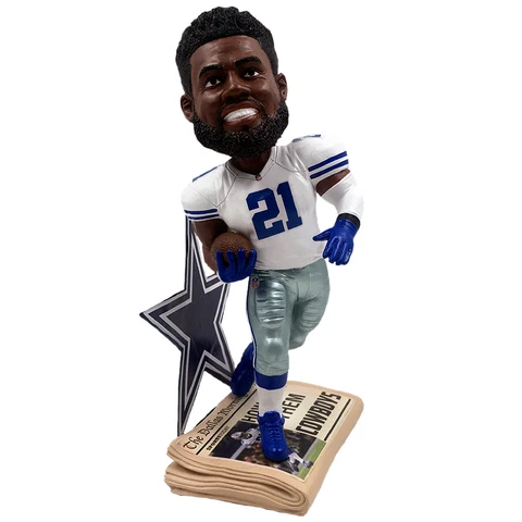 Dallas Cowboys Ezekiel Elliottt Newspaper Bobblehead 12" NIB Cover