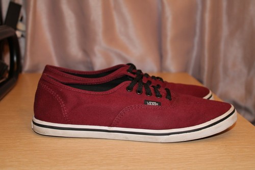 VANS scarpe da skate in tela bordeaux da uomo taglia US 8 classiche da donna US 9 5 EU 40 5