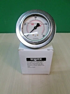 New NOSHOK 25-911-400-PSI/KPA SSFR-PMC-SL 2.5" 304SS 1/4" NPT Back Conn Gauge - Picture 1 of 5