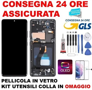 DISPLAY LCD FRAME SOFT OLED SAMSUNG GALAXY S21 ULTRA SM-G998 TOUCH SCREEN NERO - Imagen 1 de 5