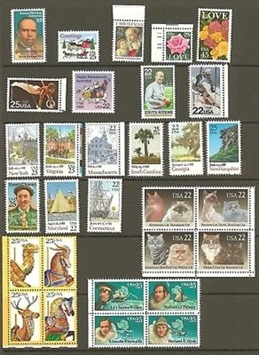US 1988 Commemorative Year Set with 30 Stamps MNH - Image 1 of 1
