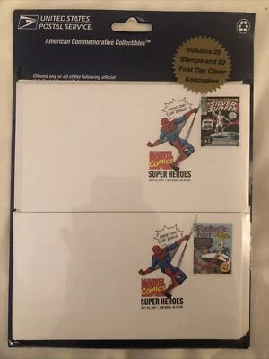 Estampillas de superhéroes de recuerdo de cancelación de Marvel Comics de Estados Unidos (juego DCP/con panel) Foto 1 de 2