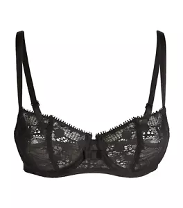 Chantelle Bra black 1090 Lace demi cup day to night 32C - Picture 1 of 3