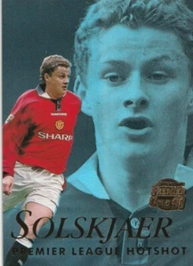 OLE GUNNAR SOLSKJAER Merlin Premier Gold 1997-98 Hotshot Insert #H4 /5 - Soccer - Picture 1 of 2
