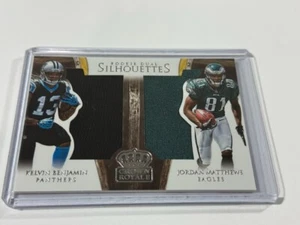 Jordan Matthews/Kelvin Benjamin 2014 Crown Royale Dual Rookie Silhouettes #DSWR2 - Picture 1 of 2