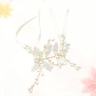 Bridal Pearl Bead Flower Bracelet Wristband & Hair Accessory