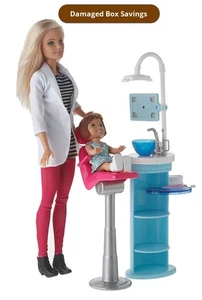 Barbie Karriere Zahnarzt Spielset BESCHÄDIGTE VERPACKUNG - Bild 1 von 8