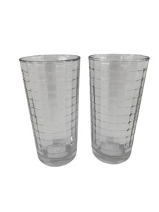 Pasabahce Klar Fensterscheibe Block Optik 8oz Klar Saft Trinkglas 2er Set - Bild 1 von 5