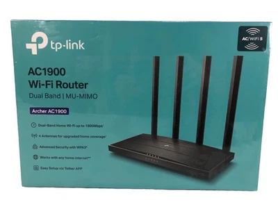 TP-Link Archer AC1900 Dual Band Wi-Fi Router with Gigabit Port SelfD - Image 1 of 4