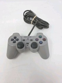 Sony PlayStation 1 PS1 Dual Shock Analog Controller Gray OEM Official SCPH-1200