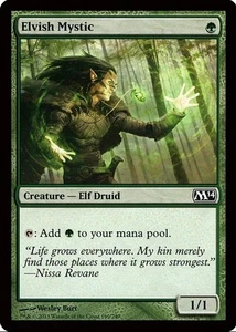 X 1 Elfique Mystique NM M14 MTG Magie Le Rassemblement - Photo 1/2