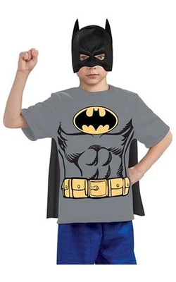 LICENSED BATMAN T-SHIRT CHILD SUPERHERO BOYS FANCY DRESS HALLOWEEN COSTUME - image 1 of 2