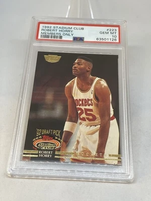 1992 Stadium Club Members Only Robert Horry Rookie RC PSA 10 GEM MINT POP 19 - Image 1 of 4