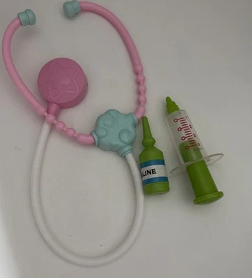 Игрушечный стетоскоп и шприц доктор медсестра притворяться играть костюм аксессуары - Изображение 1 из 2