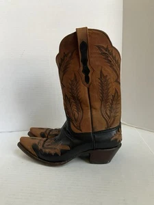 Black Jack Cowboy Boots Cowgirl Womens Western Brown Shoes Leather Snip Sz 10B - Picture 1 of 15