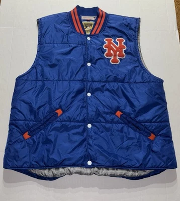NEW YORK METS Embroidered MITCHELL & NESS / COOPERSTOWN Puffer Vest 4XL - Image 1 of 4