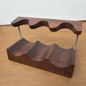 Soporte de 3 pipas de madera Salisbury Artisan Connecticut coleccionable - Imagen 1 de 24