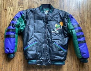 Vintage Looney Tunes Jacke Jugend Größe Large 14 Space Jam Puffer 90er Taz Marvin - Bild 1 von 13