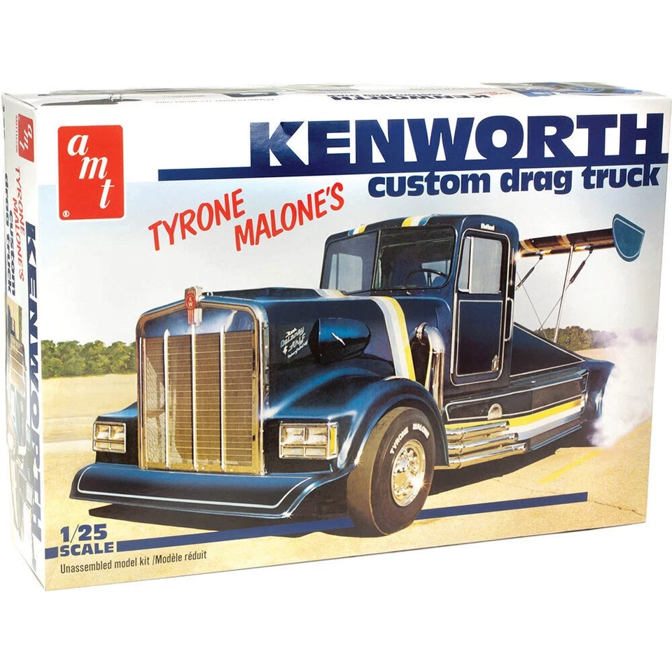 AMT 1 25 Kenworth Tyrone Malone's Custom Drag Truck Model Kit &