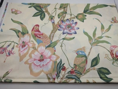 Vintage RE Thibault Royal Cayman Light Upholstery Craft Designer Fabric 35x54" - Image 1 of 4