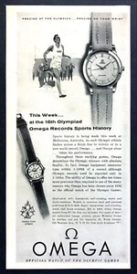 Reloj Omega Seamaster 1956 y foto del corredor olímpico ""16a Olimpiada"" anuncio impreso - Imagen 1 de 1