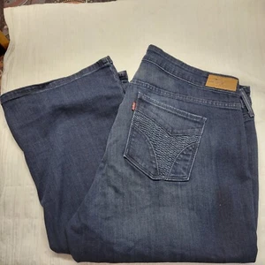Levi's San Francisco 22W Dark Wash Denim Blue Bold Curve Bootcut Jeans - Picture 1 of 12