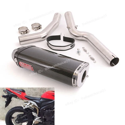Puntas silenciadoras tubo escape fibra de carbono para Honda CBR1000RR 2004-2007 Foto 1 de 4