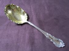 HALCYON 1897 Large Serving Spoon Engraved Gilded Bowl Rogers Silverplate      G 