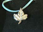 Maple Leaf Tg236 English Pewter On 18" Blue Cord Necklace