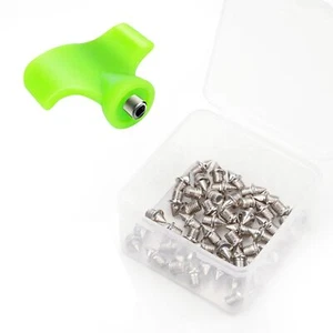 4.8mm 3/16 Inch Track Spikes 50 Pieces Hard Steel Spikes for Track Shoes Trac... - Picture 1 of 7
