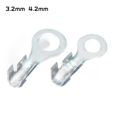 3.2mm 4.2mm Ring Electrical Terminals Wire Crimp Connectors Uninsulated Female - Image 1 of 4