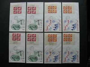 Canada 1966 XMAS Rosecraft FDC first day covers Sc 451,452 MS plate blocks - Picture 1 of 5