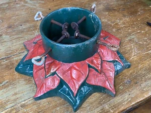 Soporte para árbol de Navidad vintage de pascua, 21 libras de hierro, 12 1/2" de diámetro, interior 5 1/4"D - Imagen 1 de 7