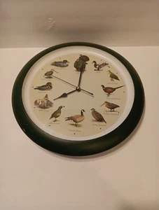 Singing Wild Game Birds of North America Hunting Wall/Desk Sound Clock 13" - Picture 1 of 4