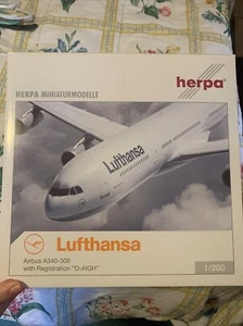 Rare Herpa Miniaturmodelle Lufthansa Airbus A340-300 - Picture 1 of 23