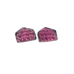 Natural Watermelon Tourmalin 7.25 CTS 2 PCS FANCY CUT CARVING NATURAL TOURMALIN - Picture 1 of 3