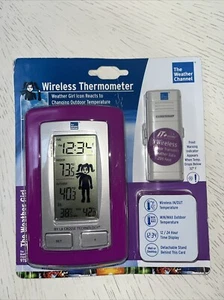NEW The Weather Channel Wireless Thermometer 9782 Girl Icon Sealed Purple - Picture 1 of 2