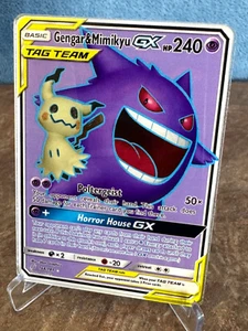 Gengar & Mimikyu GX - 164/181 Pokemon Sol y Luna - Arte personalizado sobre azulejo acrílico - Imagen 1 de 3