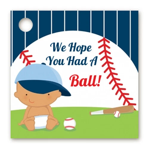 Jugador de béisbol hispano - 20 etiquetas personalizadas para baby shower Foto 1 de 1