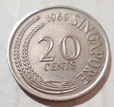20 Cents 1969 Singapore Coin Swordfish - Image 1 of 2