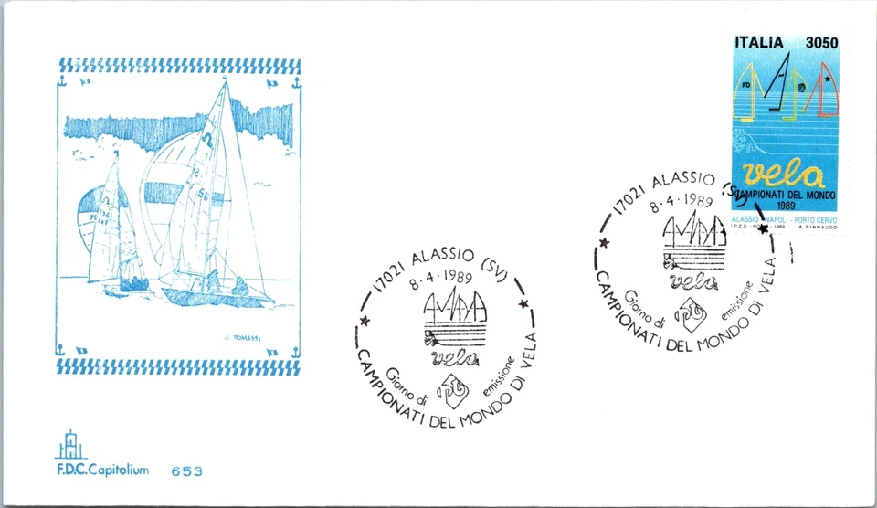 Italy FDC 1989 - Sailing World Championships - Alassio - F42745 - Image 1 of 2