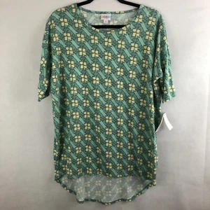 NUEVA Camisa Irma Verde Amarillo Cuadrados Verde LuLaRoe Talla S - Imagen 1 de 5
