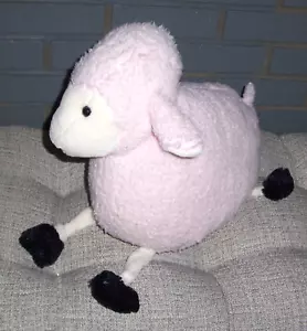 Peluche sherpa pecora agnello rosa avventura animali 18" gambe pendenti annodate 2018 - Foto 1 di 3