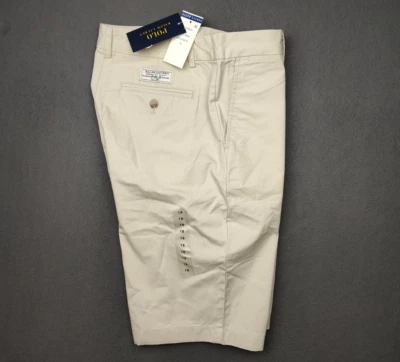 Polo Ralph Lauren Shorts Boys 18 Brown 11" Flat Front Chino School Khaki Pony - Image 1 of 4