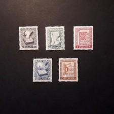 ISLANDA 1953/ ANTICHI MANOSCRITTI, SERIE C/TA DI 5 VALORI INTEGRI MNH**