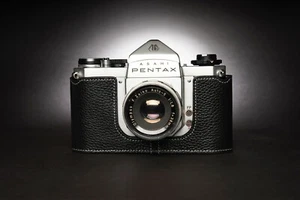 Funda protectora de cuero genuino con media cámara para cámara fotográfica Pentax SV S3 S2 - Imagen 1 de 22